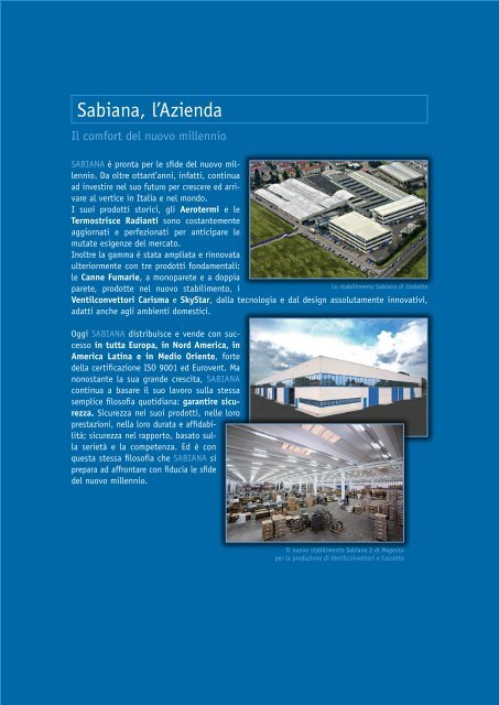 Catalogo completo Sabiana - Certened