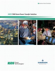 ASCO 7000 Series ATS Brochure - Emergency Systems Service ...