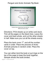 Penguin and Arctic Animals Flip Book - 123 Learn Curriculum
