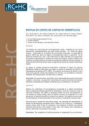 biofilm en lentes de contacto hidrofÃ­licas - Hospital El Cruce
