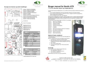 Bruger manual for Nordic ATS - TTS