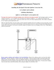 Instructions - Installing the Hot-Spark Ignition in GM, Delco, Delco ...