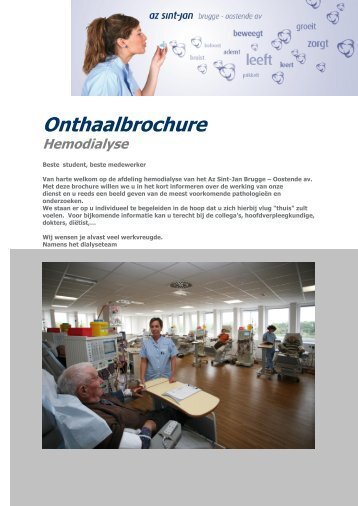 Onthaalbrochure hemodialyse - AZ Sint-Jan Brugge