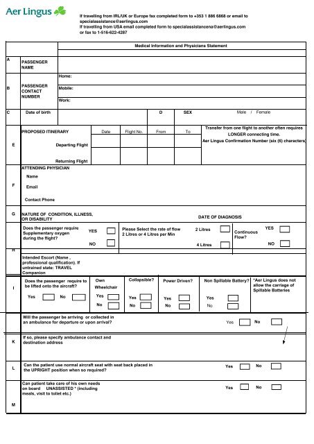 Aer Lingus Compensation Form