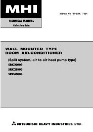 (Split system, air to air heat pump type)