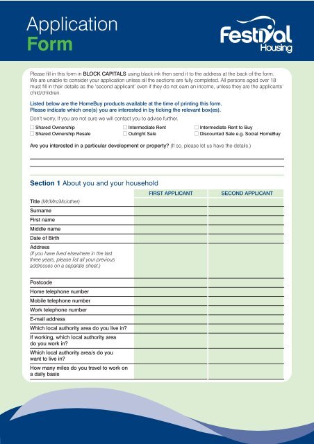 Download Brochure Festival Housing
