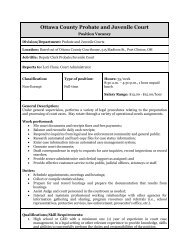 Job Description Form - Ottawa County