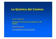 La QuÃ­mica del Cosmos - Instituto de Estructura de la Materia