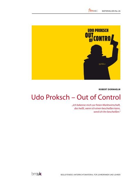 Udo Proksch – Out of Control - mediamanual.at