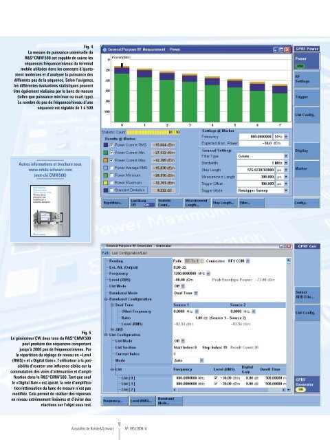 RADIOCOMMUNICATIONS MOBILES Bancs de ... - Rohde & Schwarz