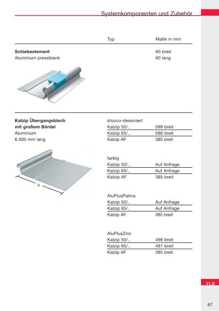 KalzipÂ® Montagerichtlinie