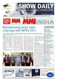 25 January 2013 - Indian Machine Tool Manufacturers' Association