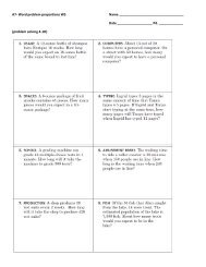 A7 word problem proportion WS