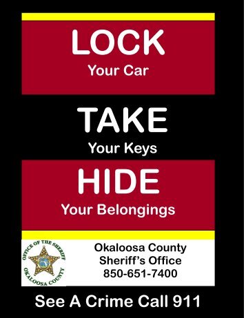 Lock, Take, Hide - Okaloosa County Sheriff's Office