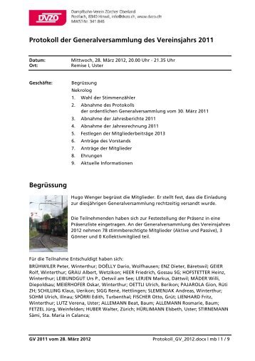Download Â«Protokoll der ordentlichen GV vom 28. MÃ¤rz 2012