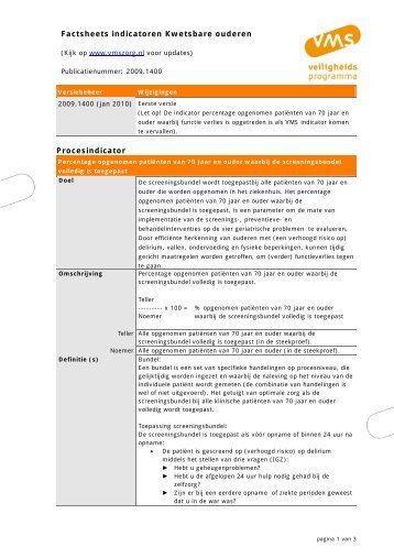 Download de factsheet indicatoren kwetsbare ouderen - VMS