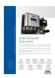 JOWA SEAGUARD BILGE ALARM - Marine Plant Systems
