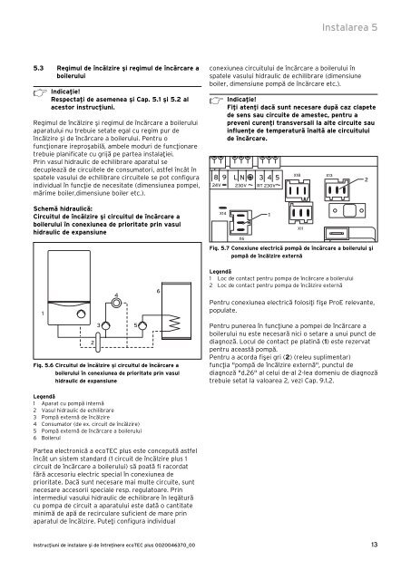 ecoTEC PLUS 65kW - instructiuni de instalare si intretinere ... - Vaillant