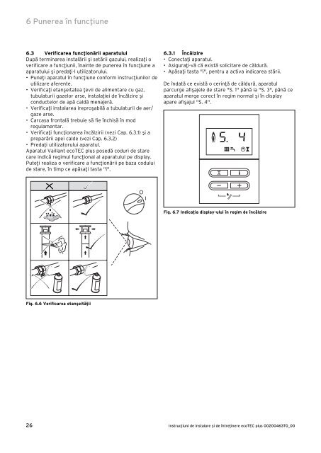 ecoTEC PLUS 65kW - instructiuni de instalare si intretinere ... - Vaillant