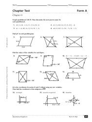 Chapter Test Form A