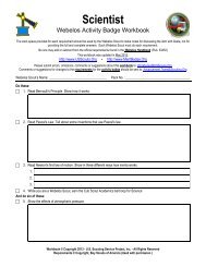 Scientist worksheet - Merit Badge Research Center