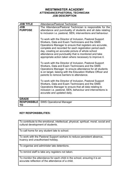 Job Description - Eteach