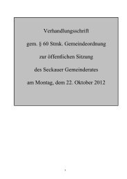 Protokoll der GR-Sitzung vom 22. Oktober 2012.... - Marktgemeinde ...