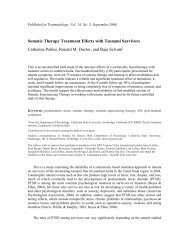 Somatic Therapy Treatment Effects with Tsunami Survivors ...