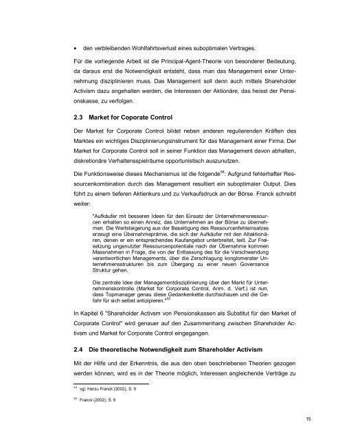 UniversitÃƒÂ¤t ZÃƒÂ¼rich Diplomarbeit Shareholder Activism von Schweizer ...