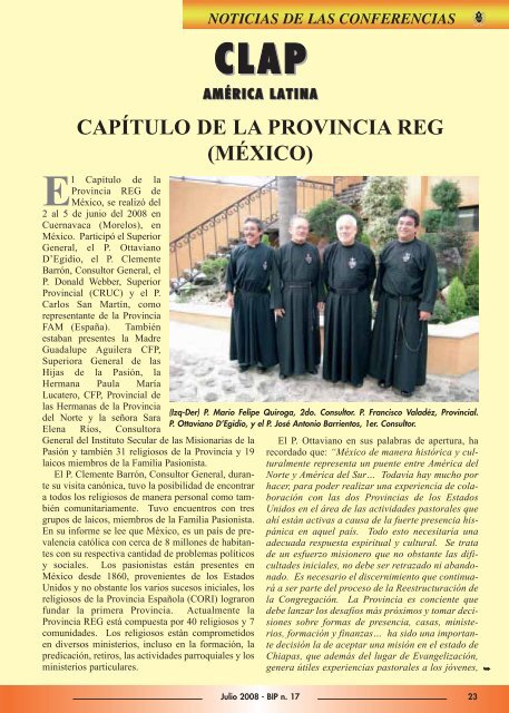 la curia informa - Passio Christi