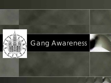 Gang Awareness Presentation - Salt Lake City