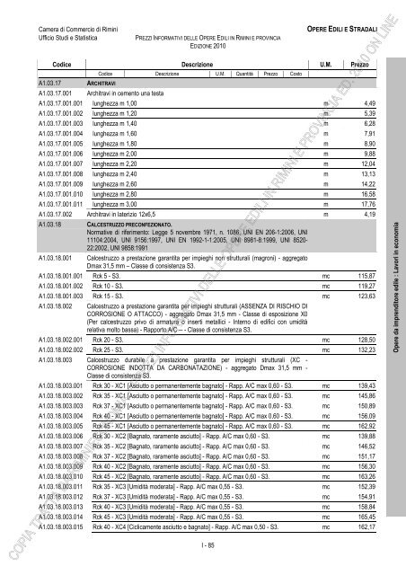 PREZZI INFORMATIVI DELLE IN RIMINI E PROVINCIA Edizione ...