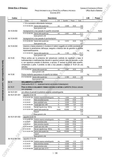 PREZZI INFORMATIVI DELLE IN RIMINI E PROVINCIA Edizione ...