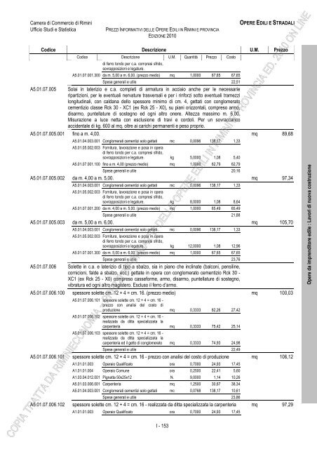 PREZZI INFORMATIVI DELLE IN RIMINI E PROVINCIA Edizione ...