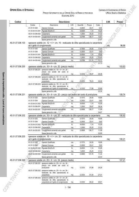 PREZZI INFORMATIVI DELLE IN RIMINI E PROVINCIA Edizione ...
