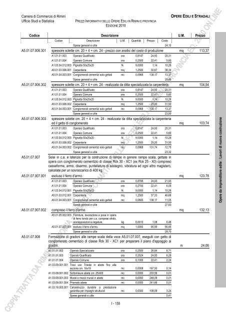 PREZZI INFORMATIVI DELLE IN RIMINI E PROVINCIA Edizione ...