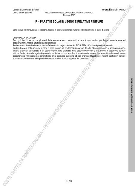 PREZZI INFORMATIVI DELLE IN RIMINI E PROVINCIA Edizione ...