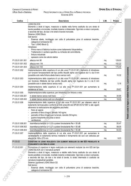 PREZZI INFORMATIVI DELLE IN RIMINI E PROVINCIA Edizione ...