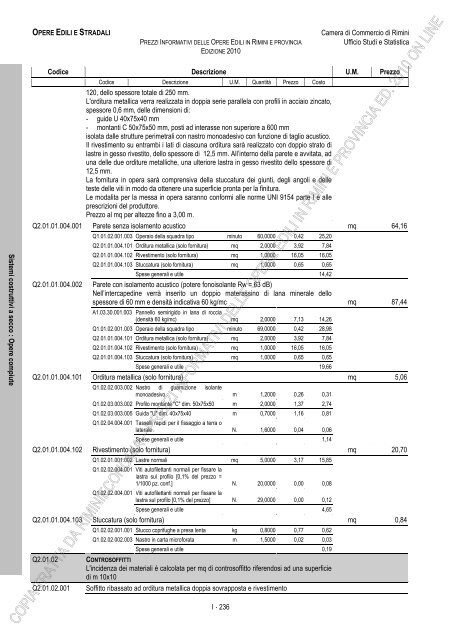 PREZZI INFORMATIVI DELLE IN RIMINI E PROVINCIA Edizione ...