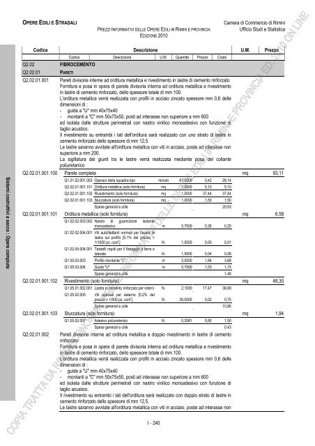 PREZZI INFORMATIVI DELLE IN RIMINI E PROVINCIA Edizione ...