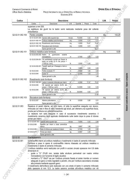 PREZZI INFORMATIVI DELLE IN RIMINI E PROVINCIA Edizione ...