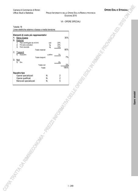 PREZZI INFORMATIVI DELLE IN RIMINI E PROVINCIA Edizione ...