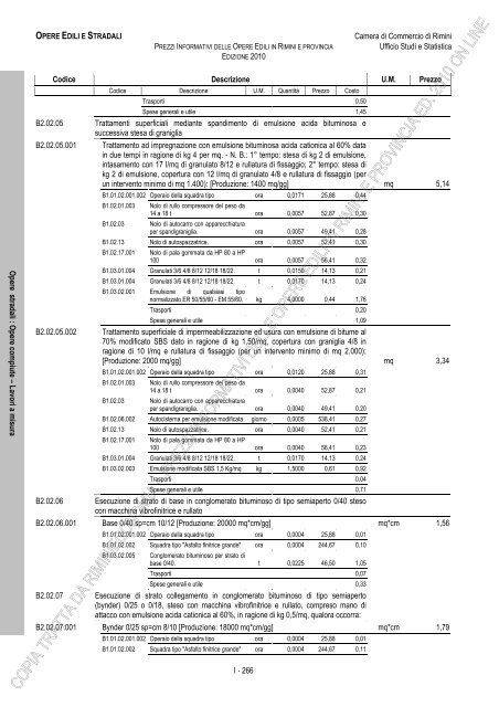 PREZZI INFORMATIVI DELLE IN RIMINI E PROVINCIA Edizione ...