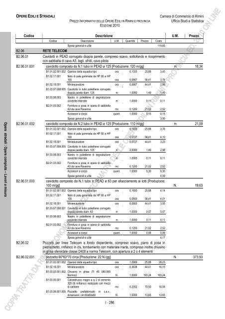 PREZZI INFORMATIVI DELLE IN RIMINI E PROVINCIA Edizione ...