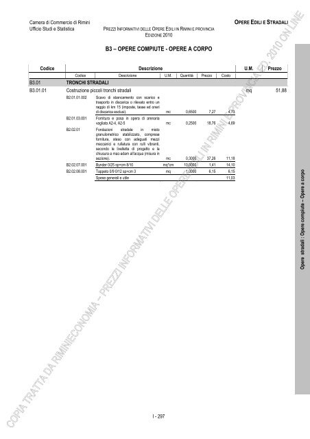 PREZZI INFORMATIVI DELLE IN RIMINI E PROVINCIA Edizione ...