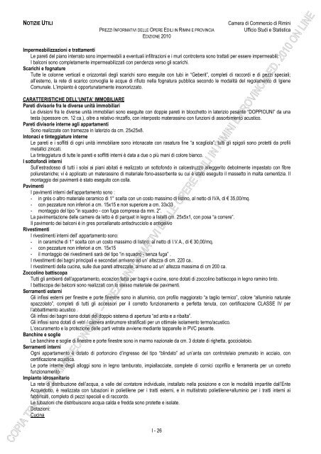 PREZZI INFORMATIVI DELLE IN RIMINI E PROVINCIA Edizione ...