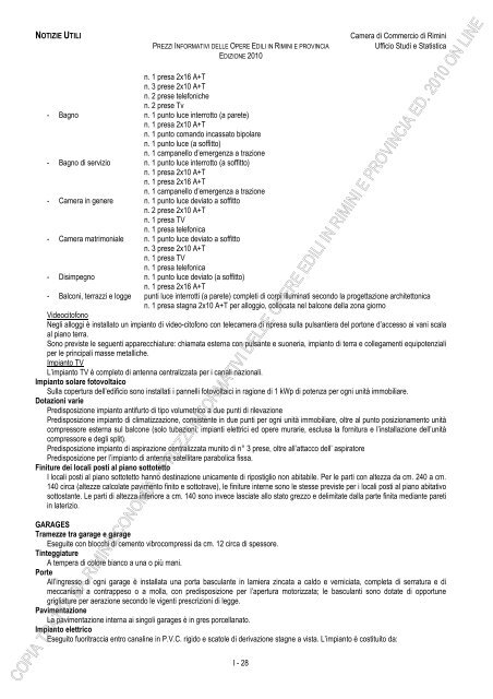 PREZZI INFORMATIVI DELLE IN RIMINI E PROVINCIA Edizione ...