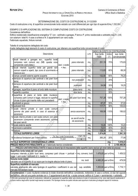 PREZZI INFORMATIVI DELLE IN RIMINI E PROVINCIA Edizione ...