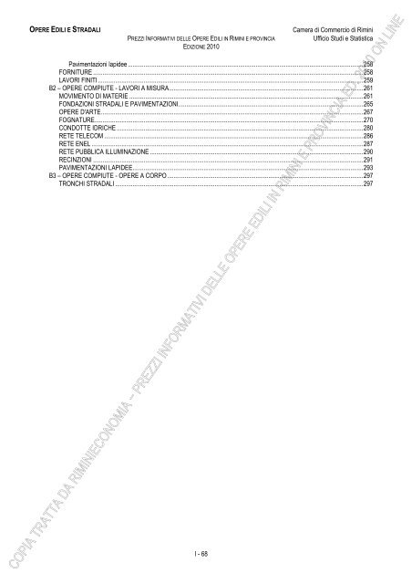 PREZZI INFORMATIVI DELLE IN RIMINI E PROVINCIA Edizione ...