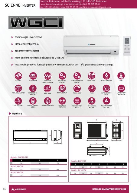 Klimatyzacja VESSER - Katalog - Interex Katowice